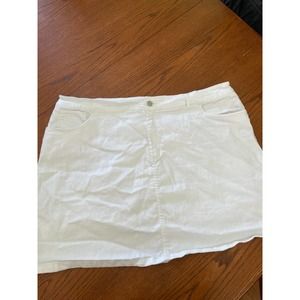 Croft & Barrow White Classic Fit Skort Size 18W Stretch